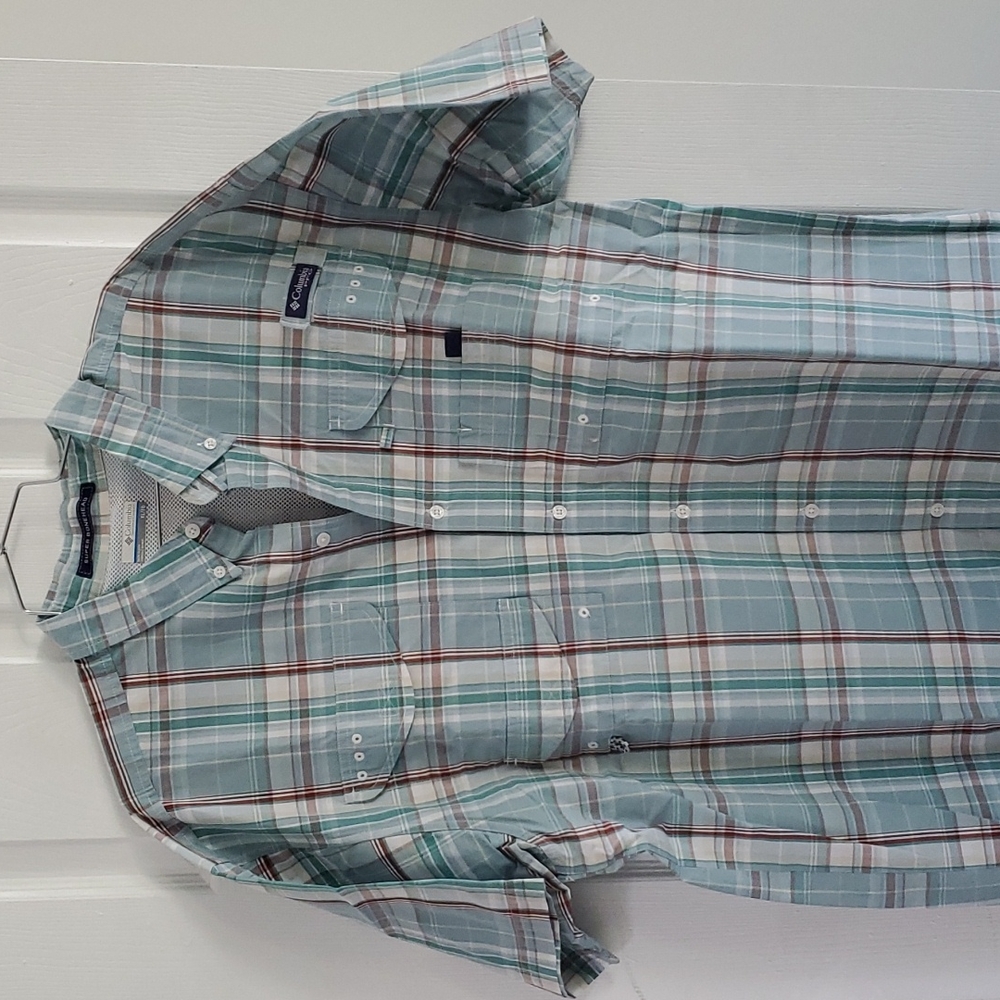 Columbia XL super bone head short sleeved vented fishing shirt